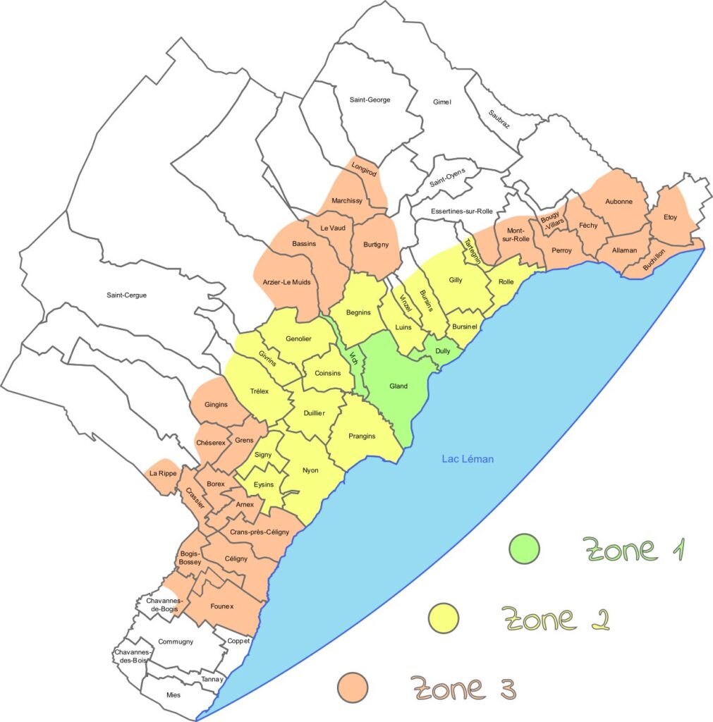 Description des zones de prises en charge des pattes en forêt